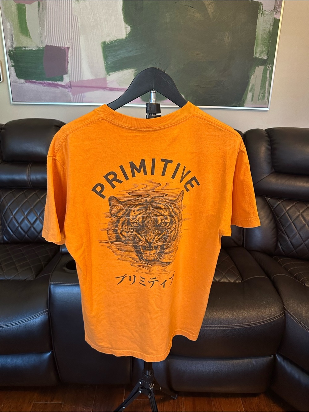 Primitive PJ Tiger Paul Jackson Orange Graphic Tee M